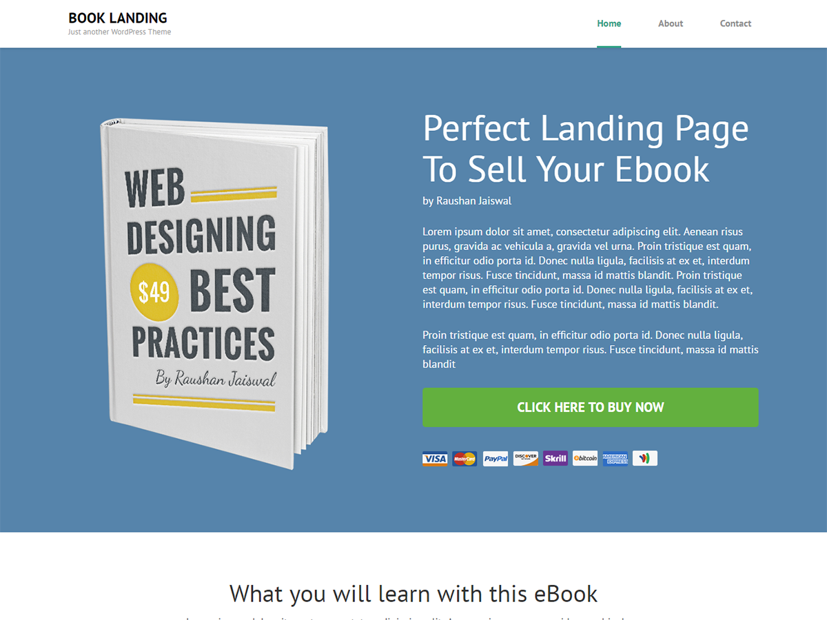 Book Landing Page